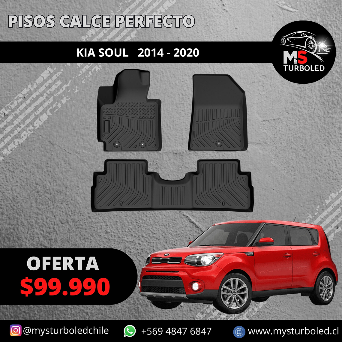 PISO DE CALCE PERFECTO KIA SOUL 1