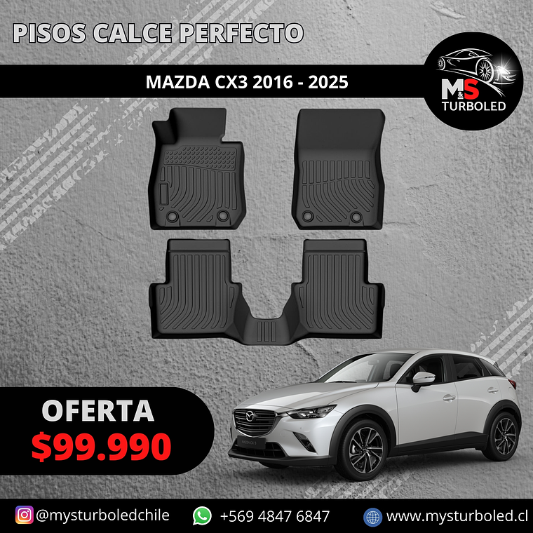 PISO DE CALCE PERFECTO MAZDA CX3 1
