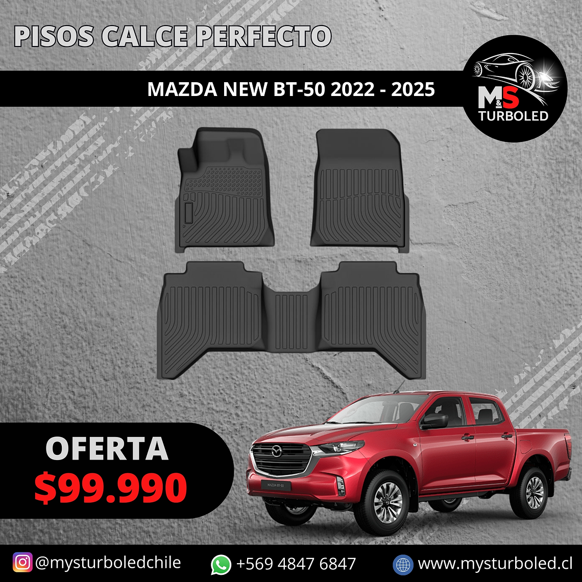 PISO DE CALCE PERFECTO NEW MAZDA BT50 1