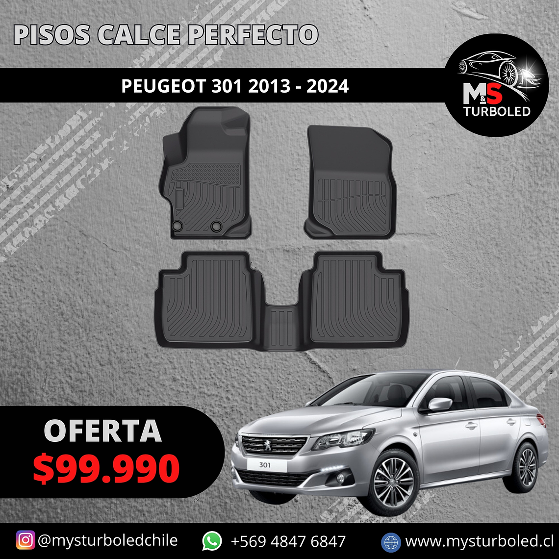 PISO DE CALCE PERFECTO PEUGEOT 301 1