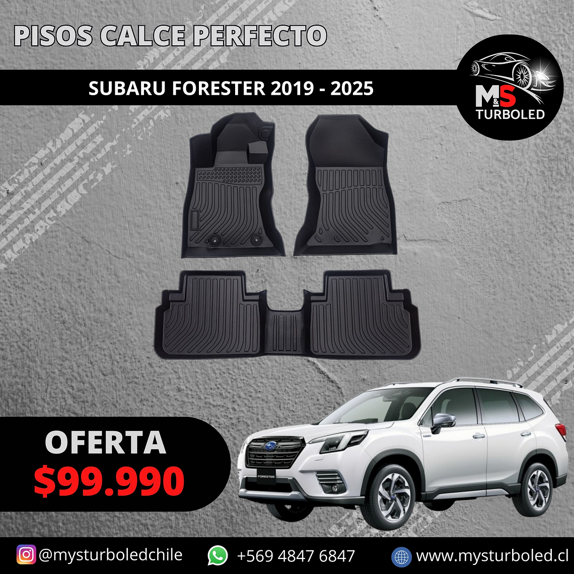 PISO DE CALCE PERFECTO SUBARU FORESTER 1