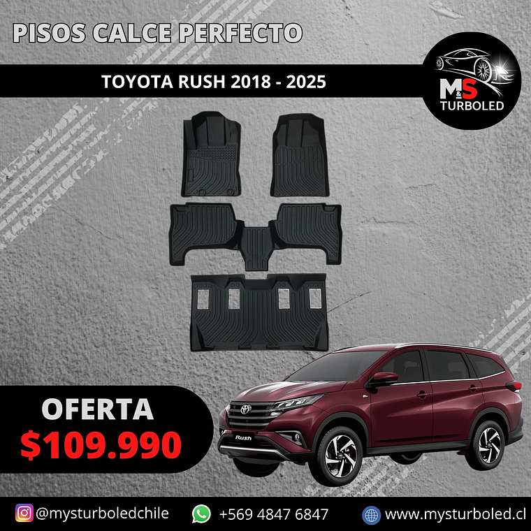 PISO DE CALCE PERFECTO TOYOTA RUSH 1