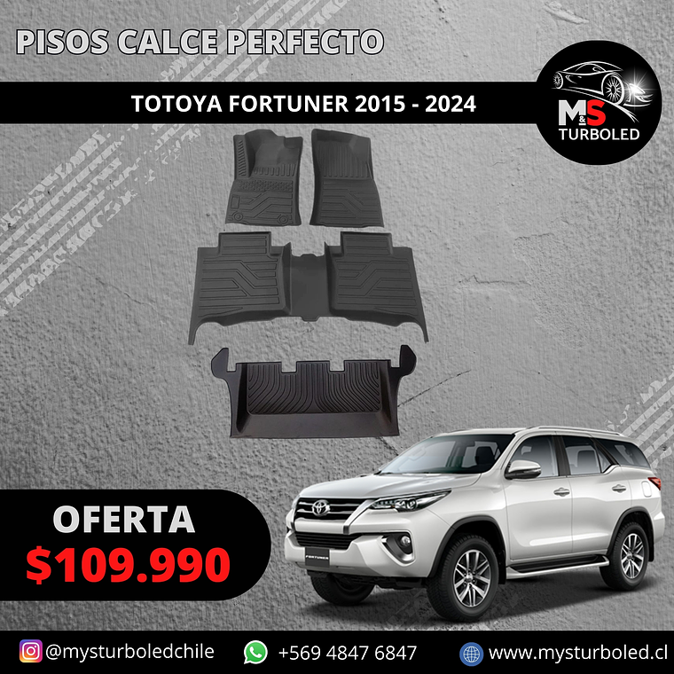 PISO DE CALCE PERFECTO TOYOTA FORTUNER  1