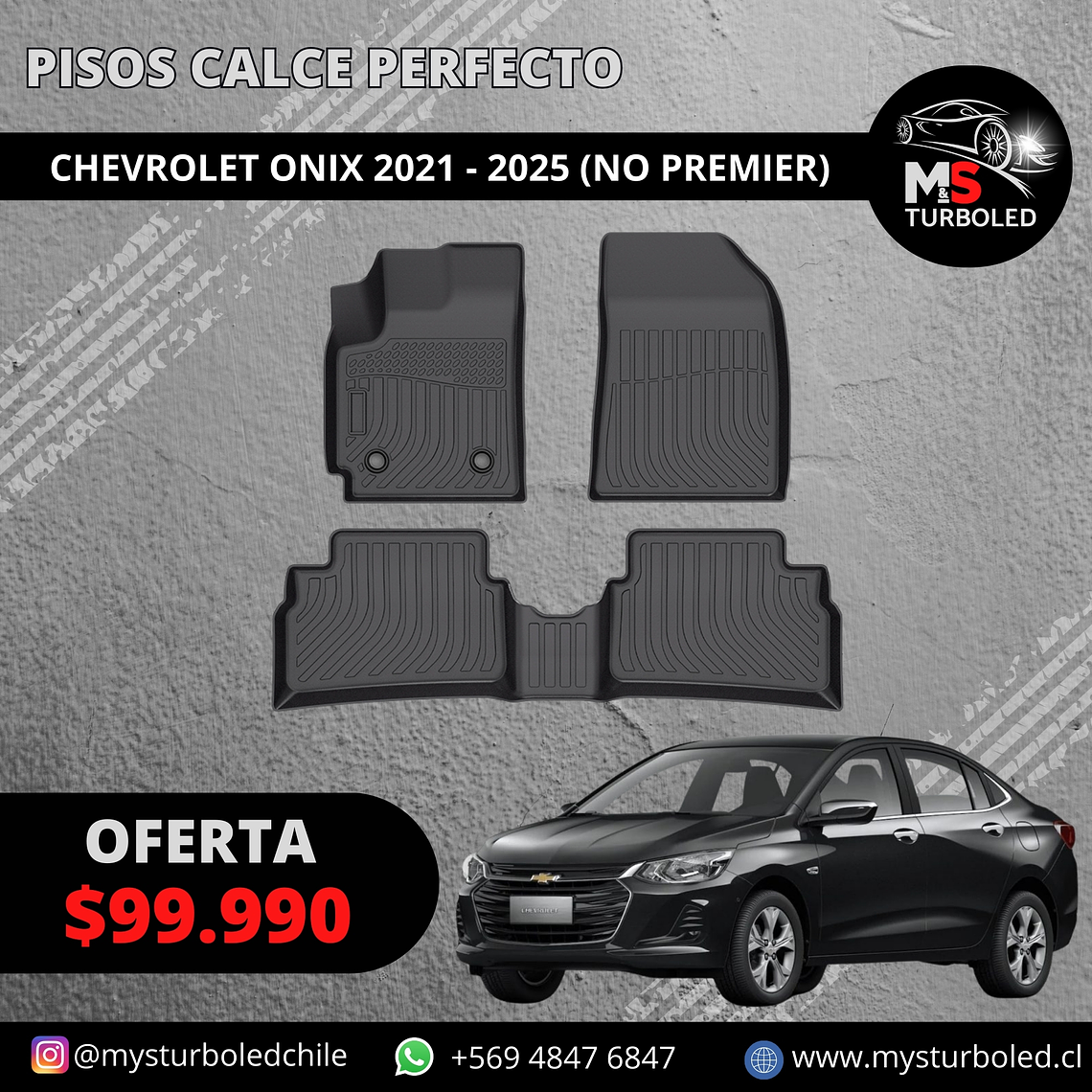 PISO DE CALCE PERFECTO CHEVROLET ONIX SEDAN 1