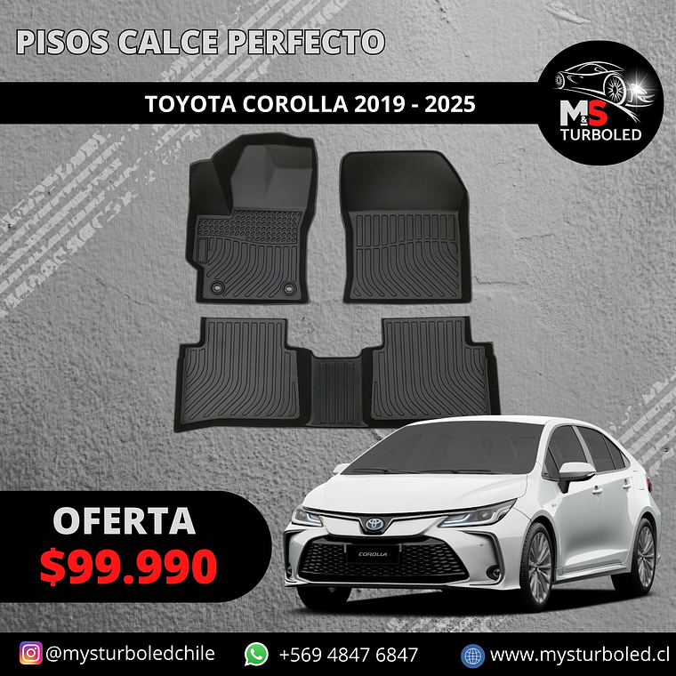 PISO DE CALCE PERFECTO TOYOTA COROLLA 1