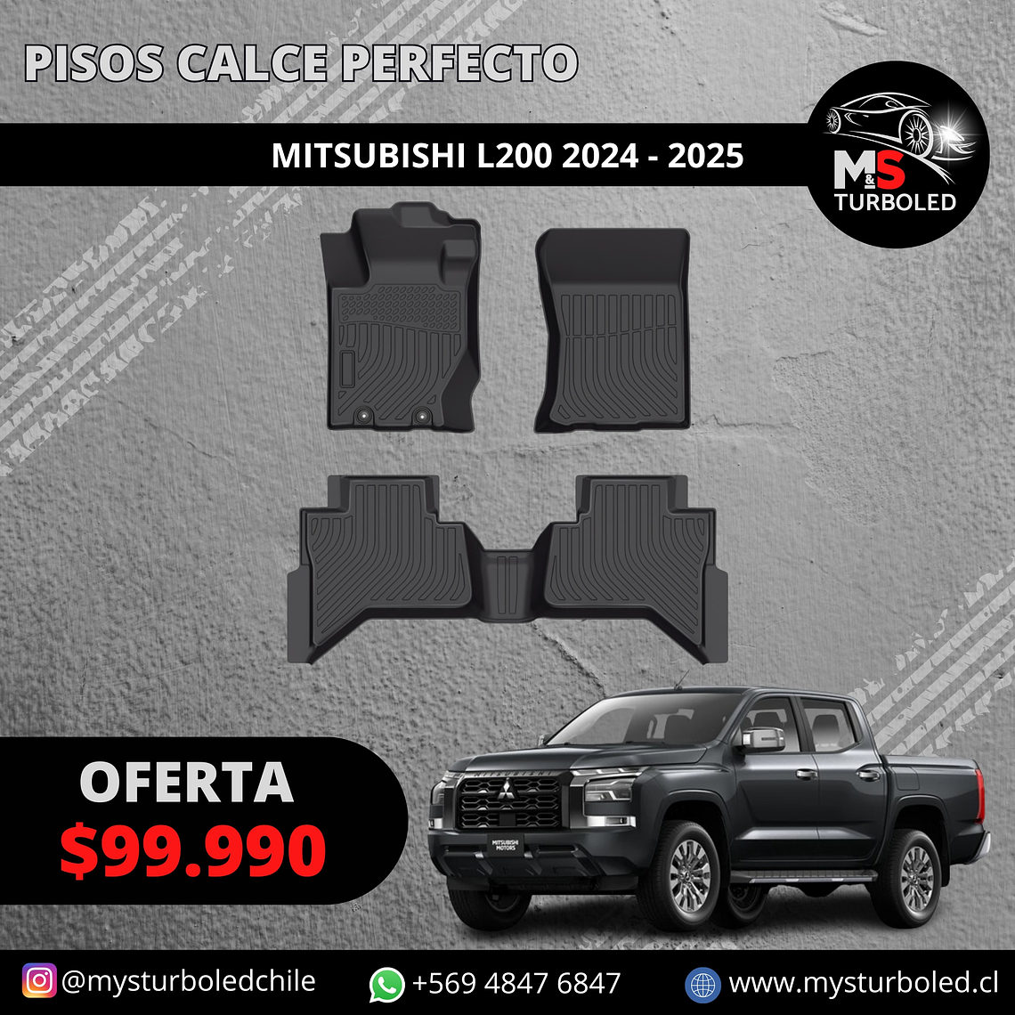 PISO DE CALCE PERFECTO NEW MITSUBISHI L200 1