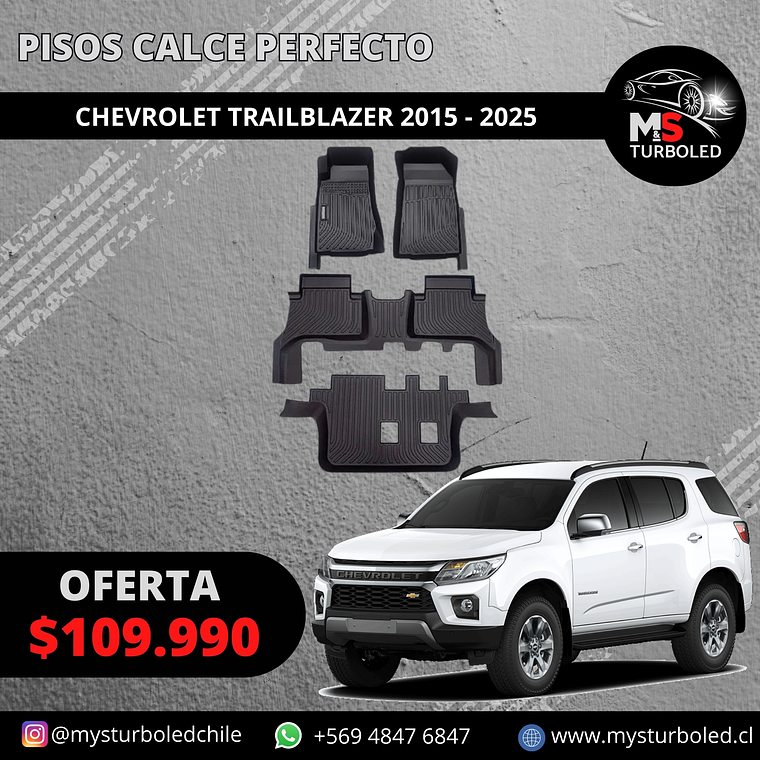 PISO DE CALCE PERFECTO CHEVROLET TRAILBLAZER 1