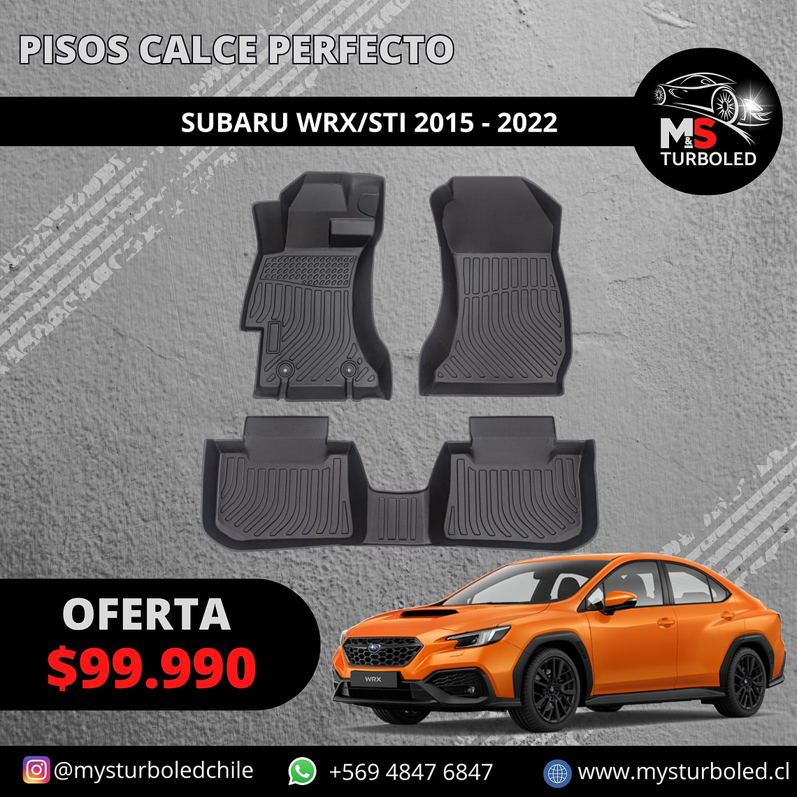 PISO DE CALCE PERFECTO SUBARU WRX/STI 1