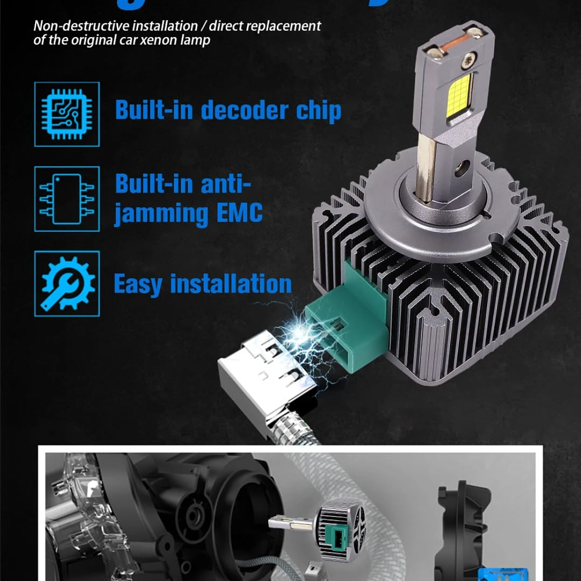 TURBOLED SERIE D-S (XENÓN DE FÁBRICA) 30.000 LUMENES 3