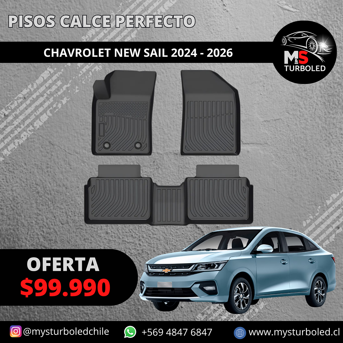 PISO DE CALCE PERFECTO CHEVROLET NEW SAIL 1