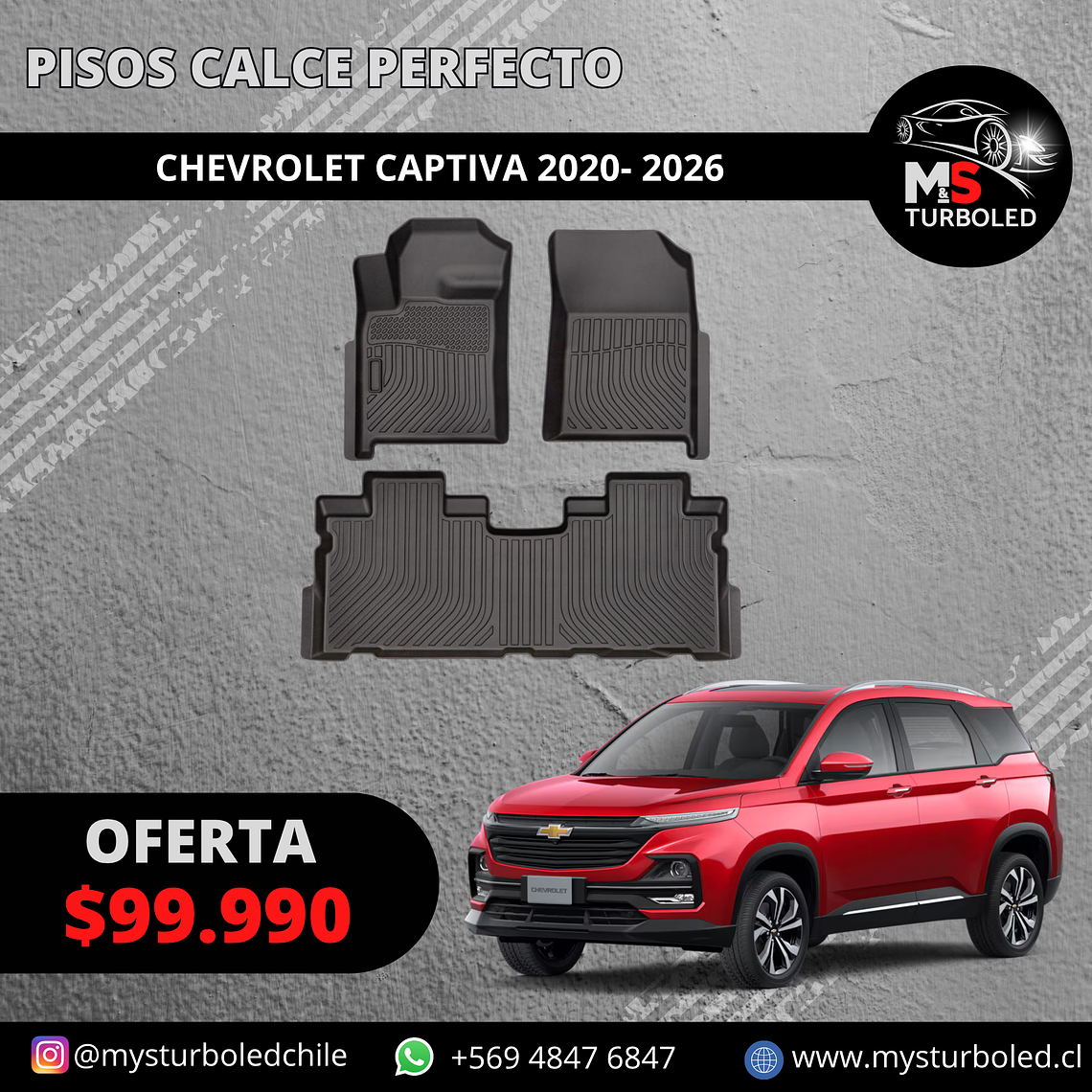 PISO DE CALCE PERFECTO CHEVROLET CAPTIVA 1