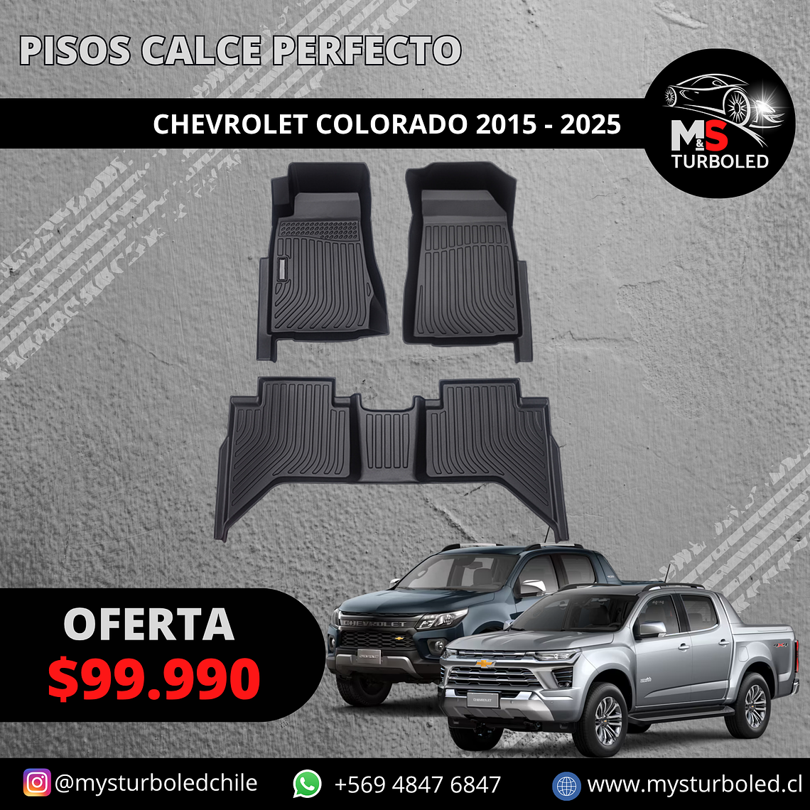 PISO DE CALCE PERFECTO CHEVROLET COLORADO 1