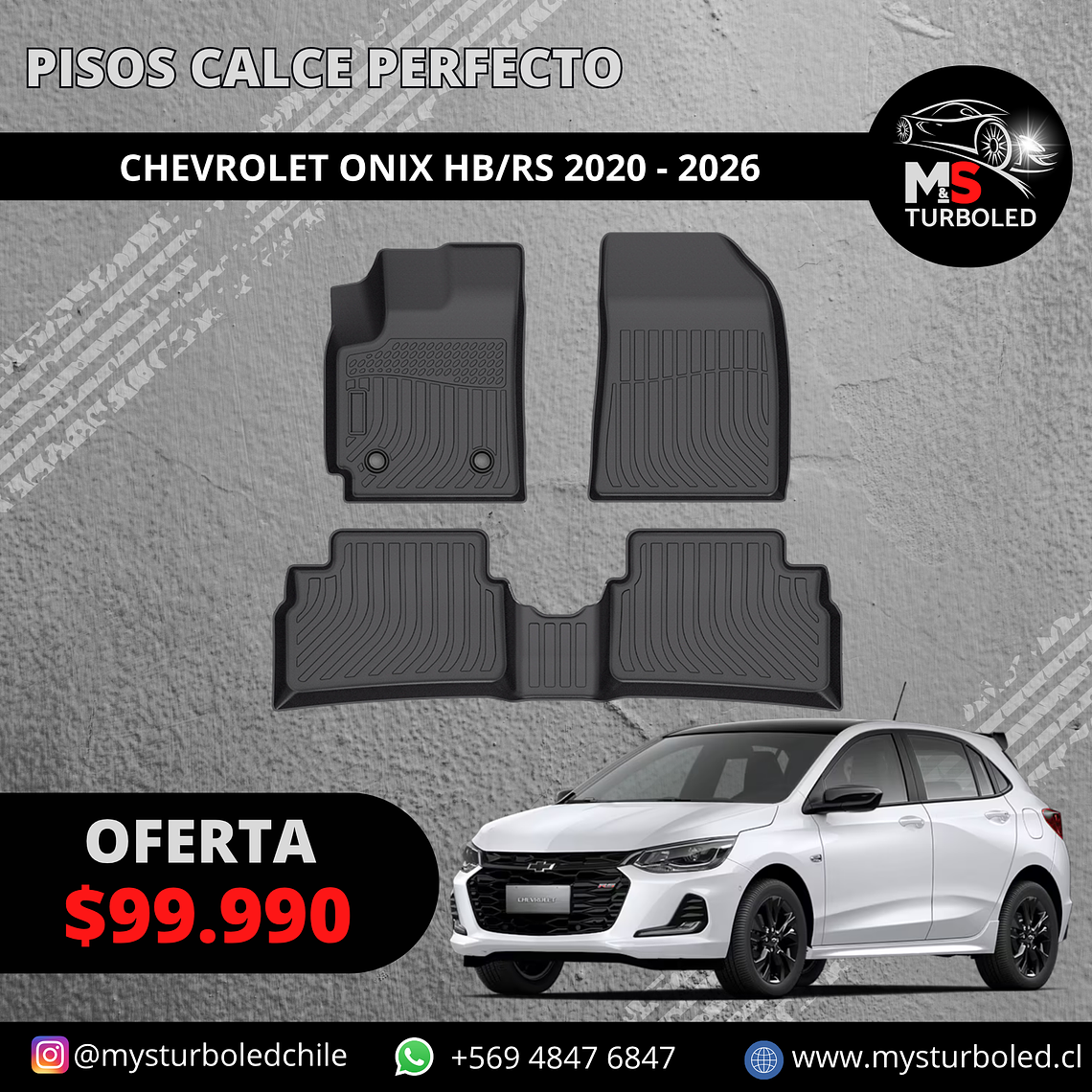 PISO DE CALCE PERFECTO CHEVROLET ONIX HB 1