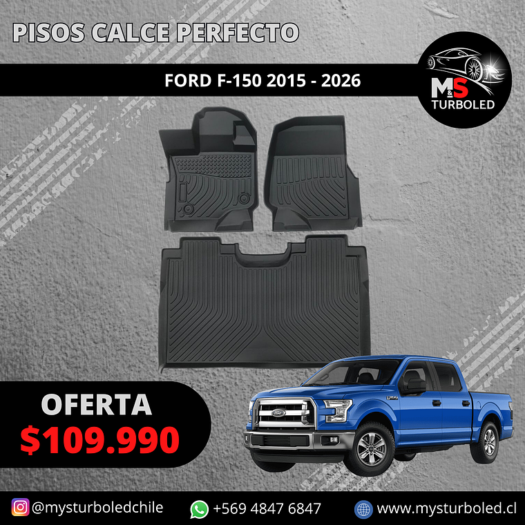 PISO DE CALCE PERFECTO FORD F-150 1