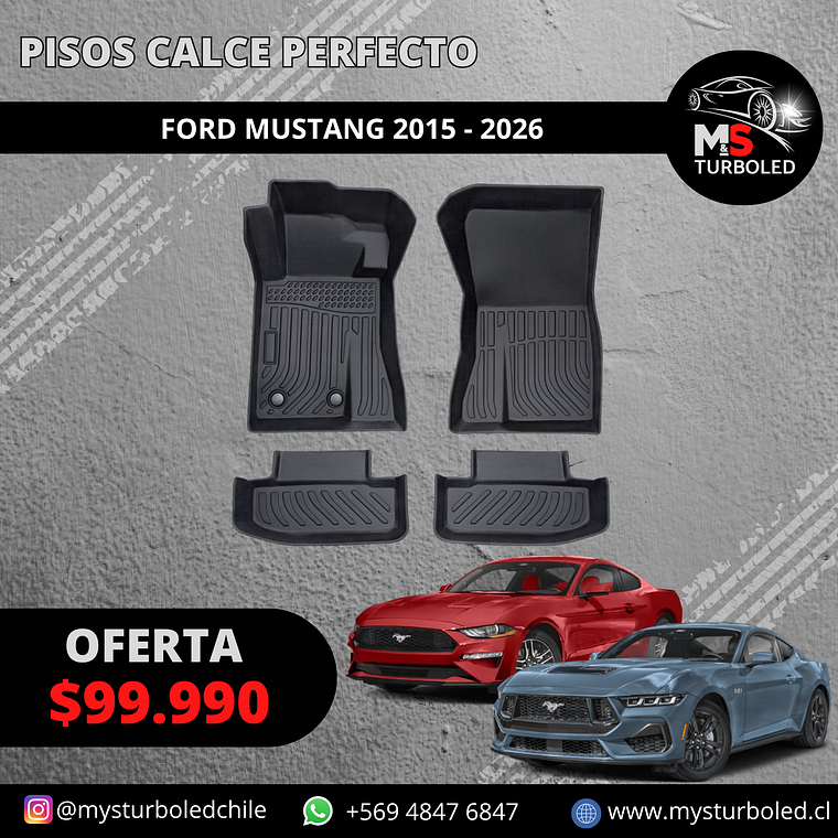 PISO DE CALCE PERFECTO FORD MUSTANG 1