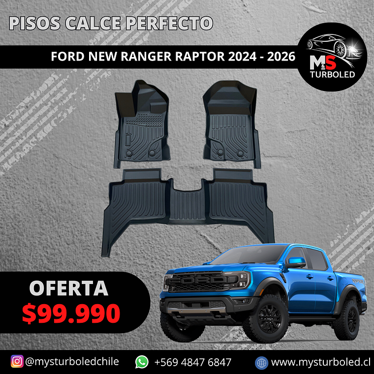 PISO DE CALCE PERFECTO NEW FORD RANGER RAPTOR 1