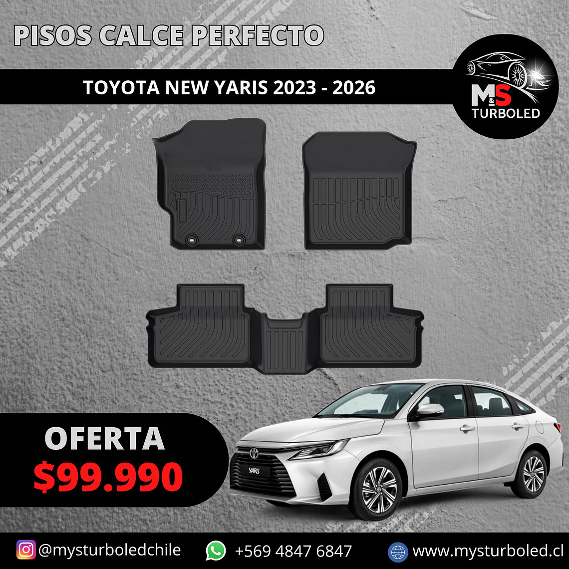 PISO DE CALCE PERFECTO TOYOTA NEW YARIS 1