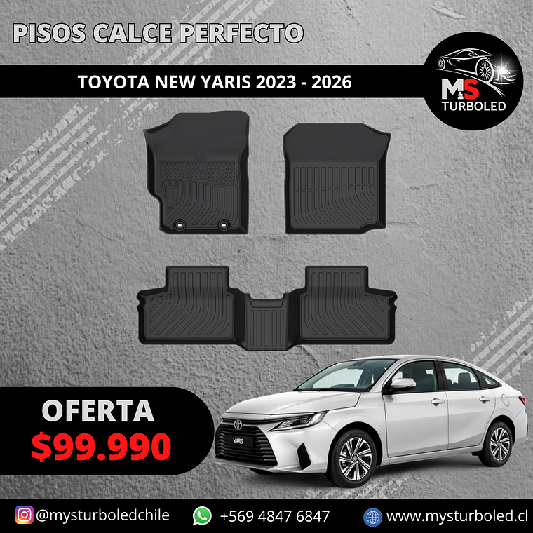 PISO DE CALCE PERFECTO TOYOTA NEW YARIS 1