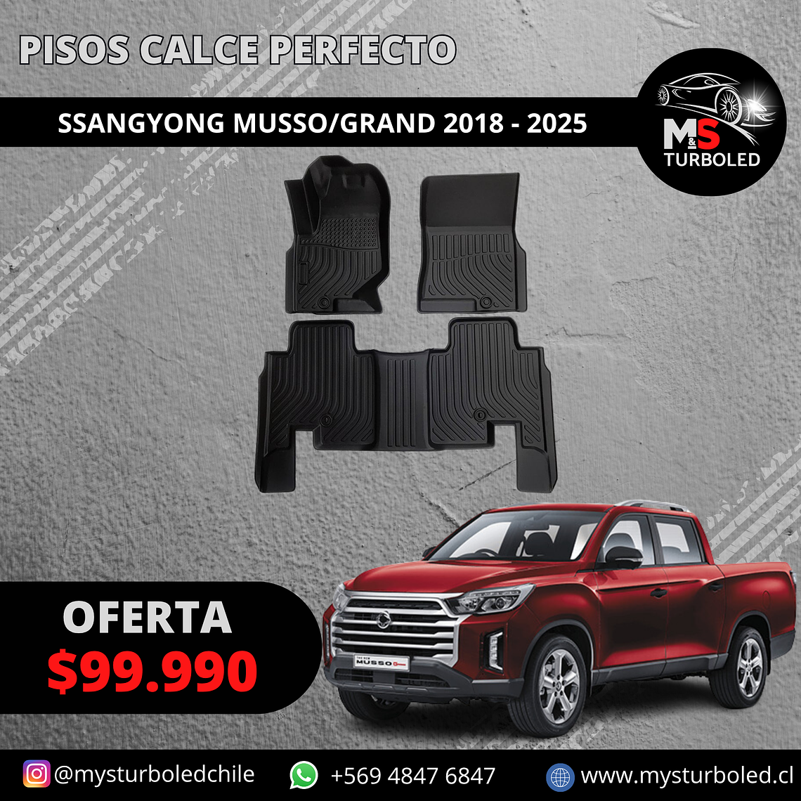 PISO DE CALCE PERFECTO SSANGYONG MUSSO/GRAND 1