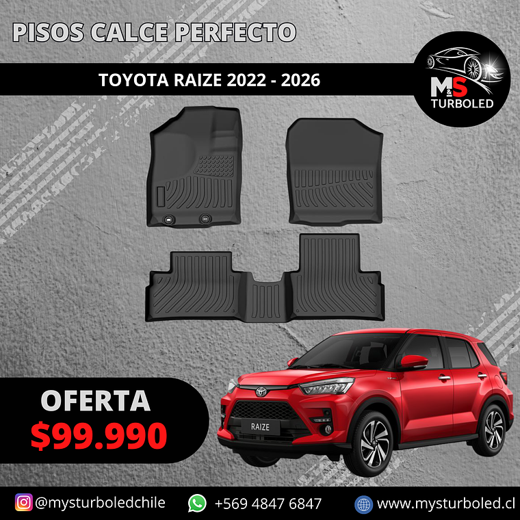PISO DE CALCE PERFECTO TOYOTA RAIZE 1