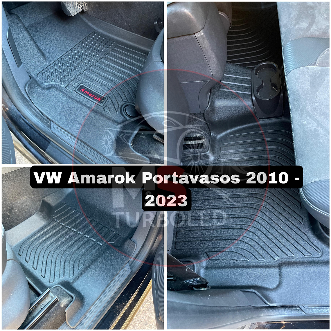 PISO DE CALCE PERFECTO VOLKSWAGEN AMAROK CON PORTAVASOS 2