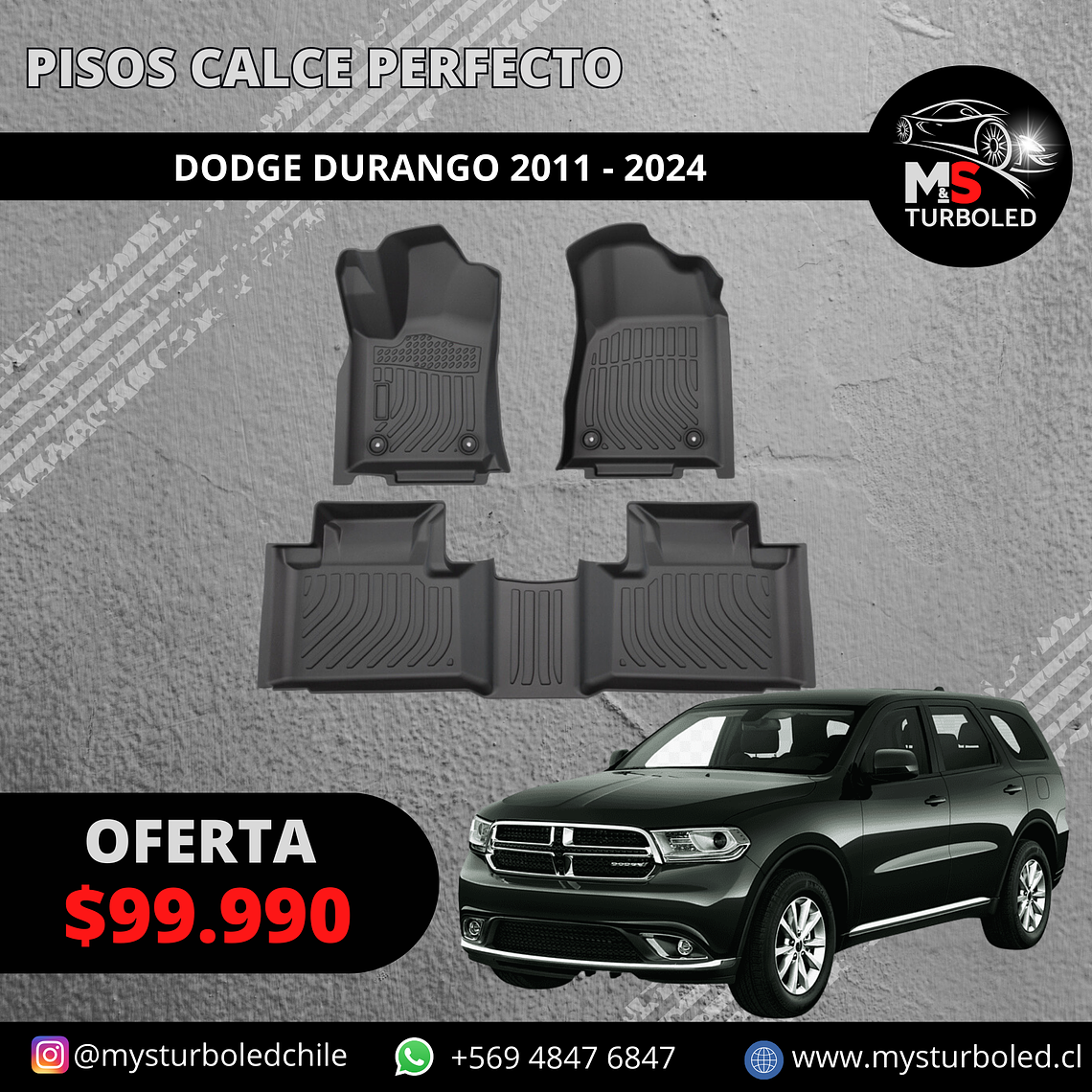 PISO DE CALCE PERFECTO DODGE DURANGO 1