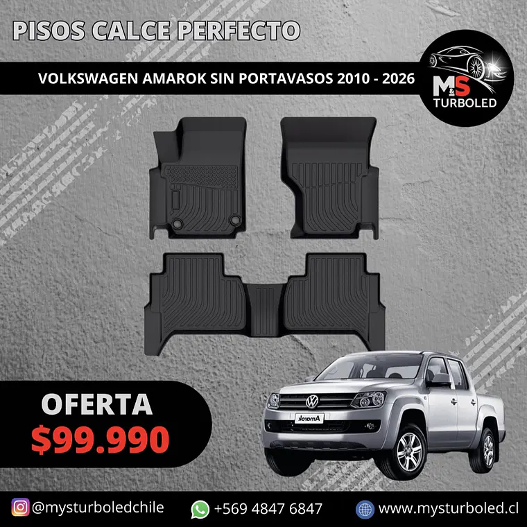 PISO DE CALCE PERFECTO VOLKSWAGEN AMAROK SIN PORTAVASOS 1