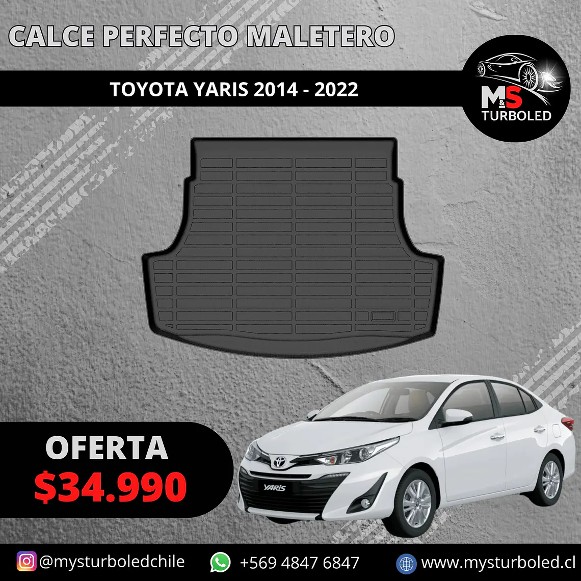 CUBRE MALETERO CALCE PERFECTO TOYOTA YARIS 1
