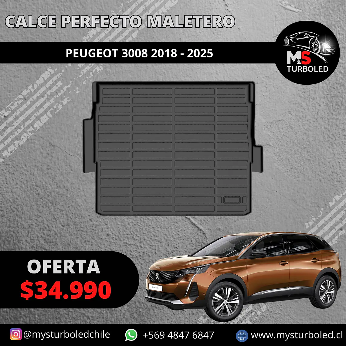 CUBRE MALETERO CALCE PERFECTO PEUGEOT 3008 1