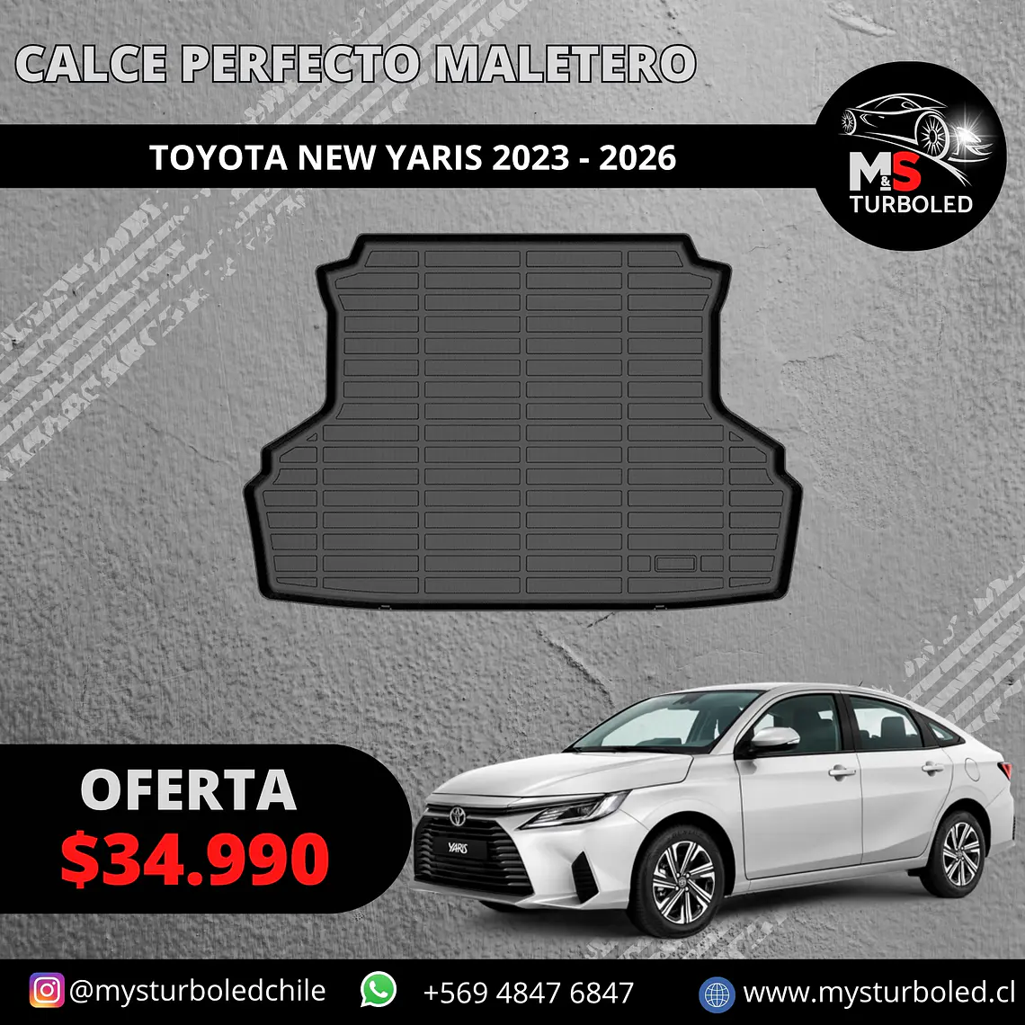 CUBRE MALETERO CALCE PERFECTO NEW TOYOTA YARIS 1