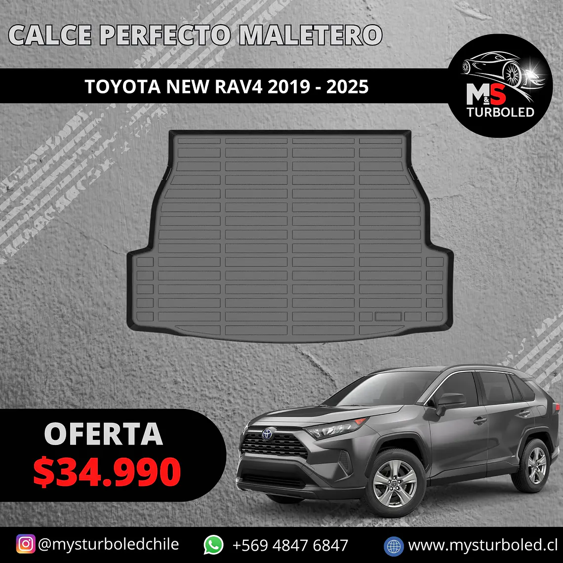CUBRE MALETERO CALCE PERFECTO NEW TOYOTA RAV4 1