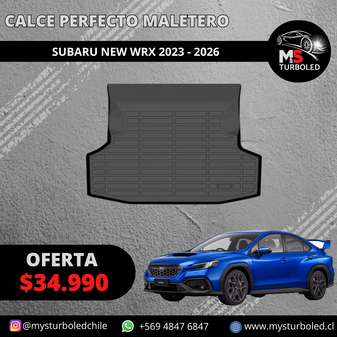CUBRE MALETERO CALCE PERFECTO SUBARU NEW WRX 1