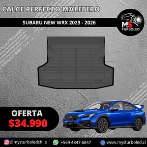 CUBRE MALETERO CALCE PERFECTO SUBARU NEW WRX