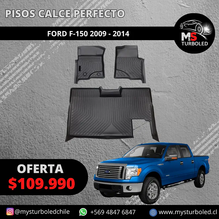 PISO DE CALCE PERFECTO FORD F150 1