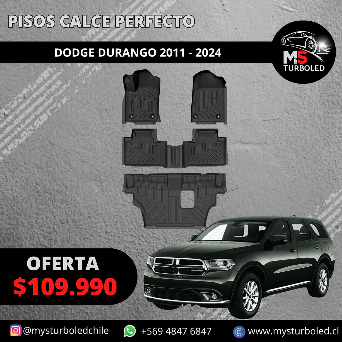 PISO DE CALCE PERFECTO DODGE DURANGO 1