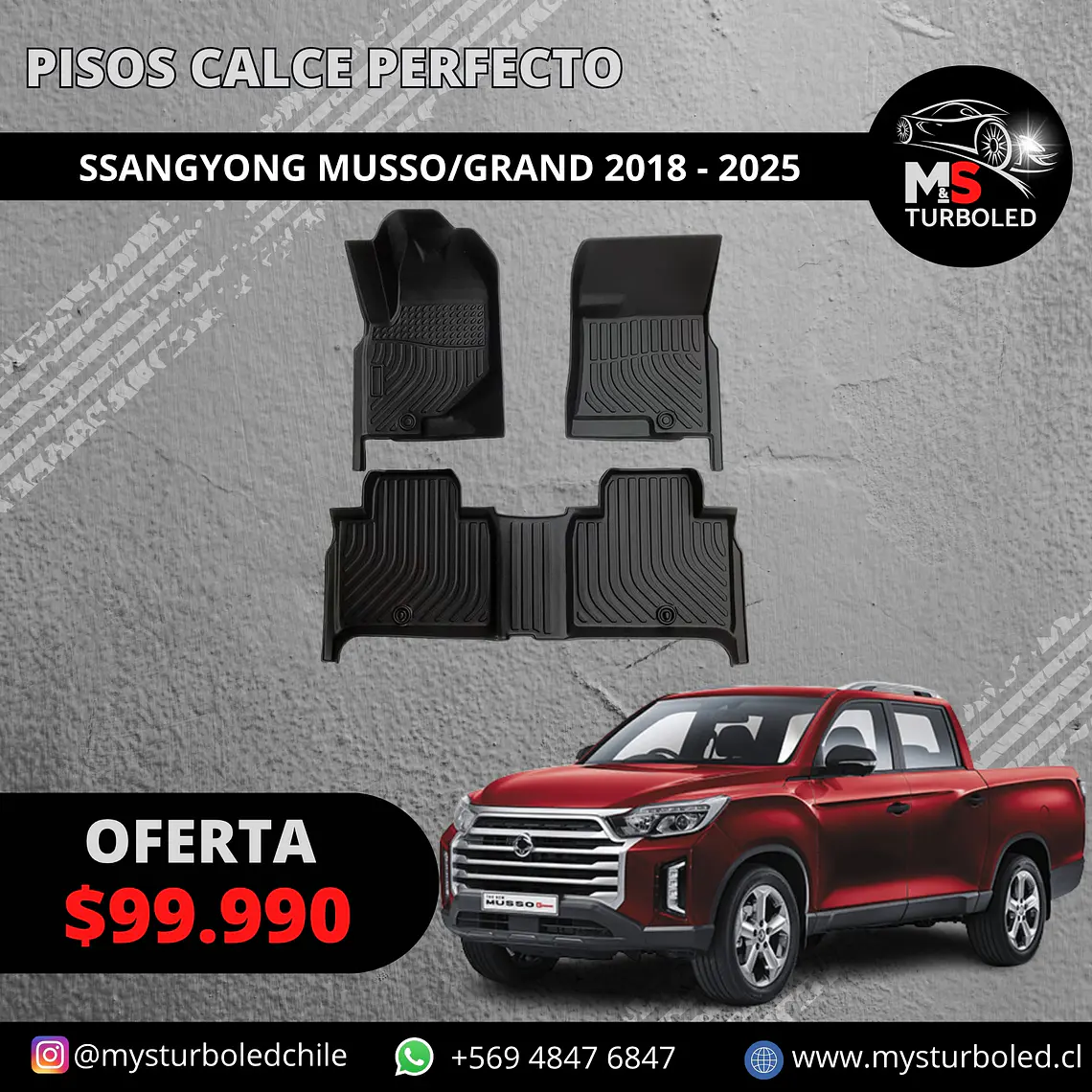 PISO DE CALCE PERFECTO SSANGYONG MUSSO/GRAND 1