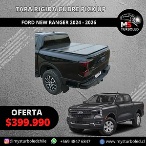TAPA PLEGABLE RIGIDA FORD NEW RANGER 2024 - 2026