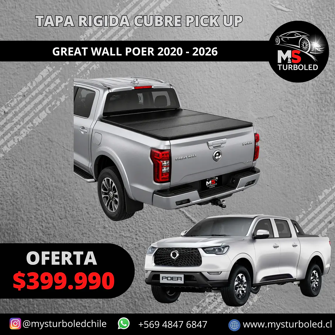 TAPA PLEGABLE RIGIDA GREAT WALL POER 2020 - 2026 1