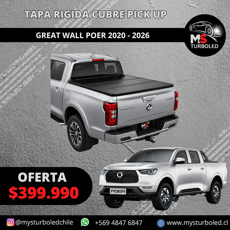 TAPA PLEGABLE RIGIDA GREAT WALL POER 2020 - 2026 1