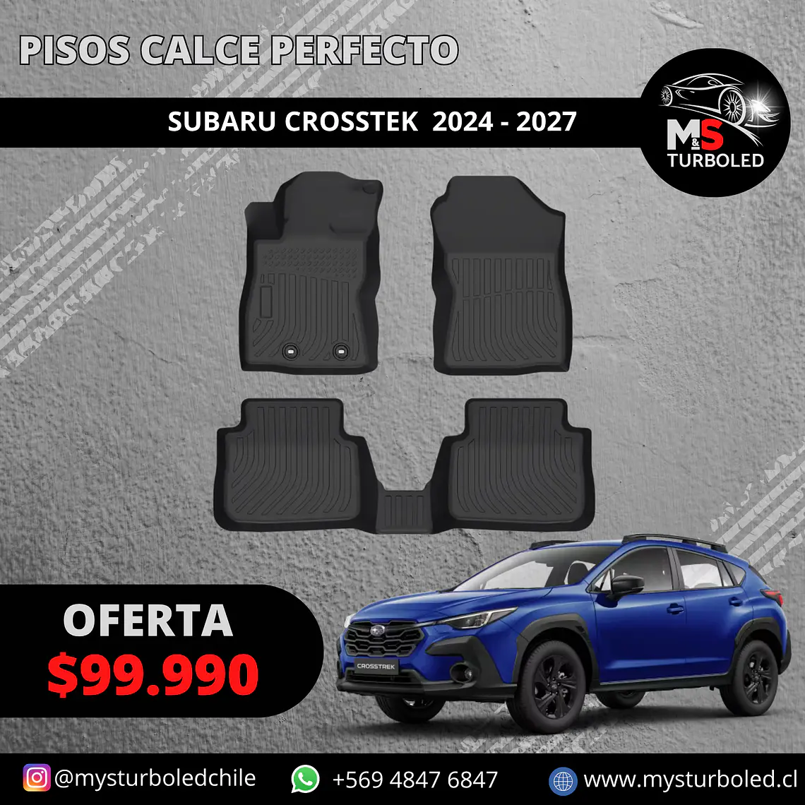 PISO DE CALCE PERFECTO SUBARU CROSSTEK 1