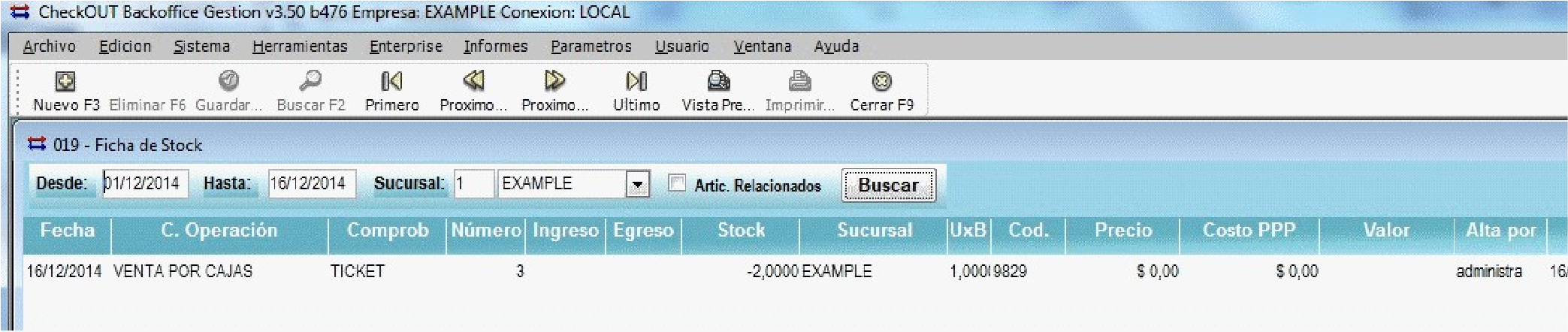 Manejo de fórmulas y recetas en Artículos en CheckOUT
