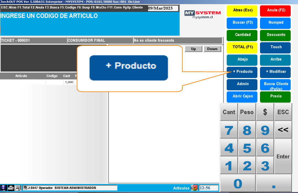 Crear productos desde el POS
