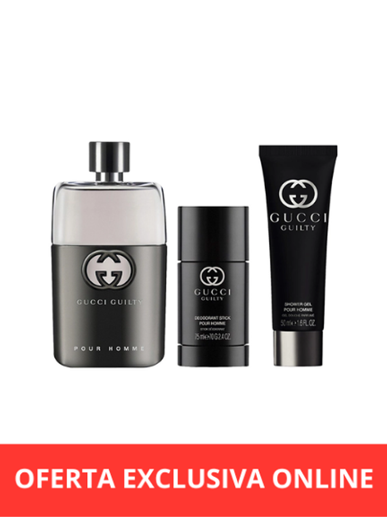 Gucci Set Gucci Guilty Pour Homme EDT 90 Ml + 75 Ml Desodorante + 50 Ml Shower Gel 1
