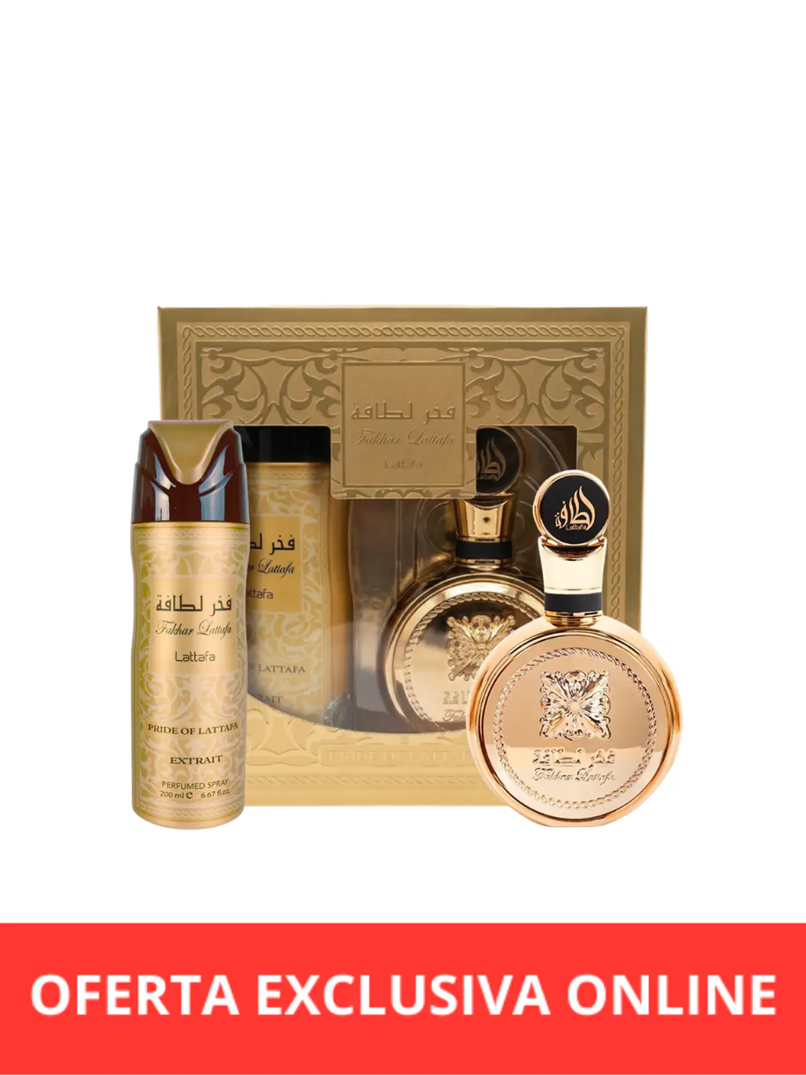 PERFUME LATTAFA FAKHAR EXTRAIT MUJER EDP 100 ML / PERFUME SPRAY 200 ML ESTUCHE 1
