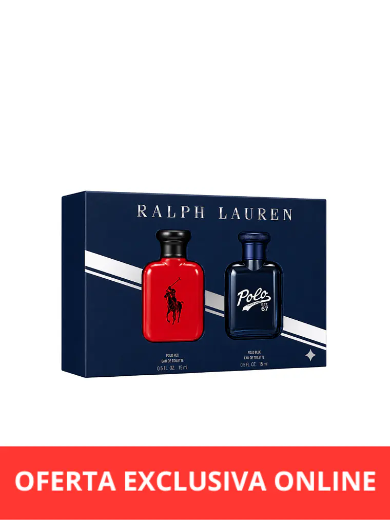 Estuche Miniatura Perfume Ralph Lauren Polo Red EDT 15 ml + Polo 67 EDT 15 ml 1