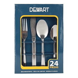 Set Cubiertos Cuchilleria Servicio 24 Pcs Dewart