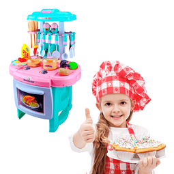 Set Cocina Juguete Didáctico Luces Sonido 30 Pcs Niños 