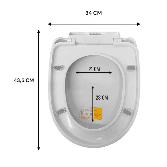 Tapa Asiento Para Baño Wc Cierre Lento Y00398