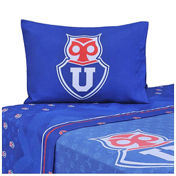 Juego Sabanas 1.5 Plaza + Funda Club Universidad De Chile