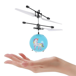 Volador Drone Mini Sensor Led Juguete Esfera Unicornio